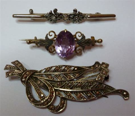 3 antique / vintage brooches - Catawiki