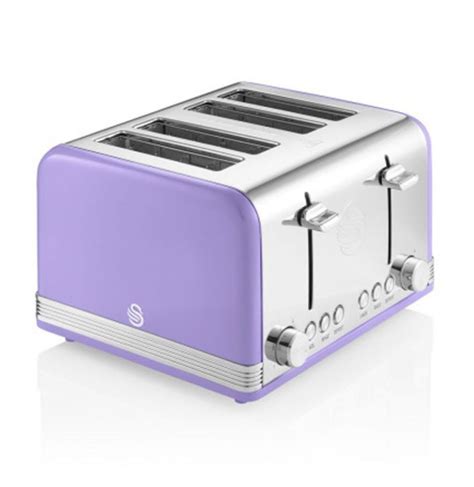 Swan Retro Toaster - 4 Slices - Purple - FiftiesStore.com