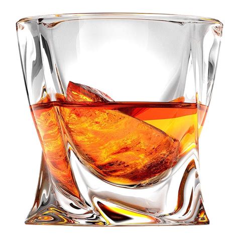 Buy Ashcroft Twist Whiskey Glasses - 10oz - Set or 2 - Rocks Whisky Glasses - Crystal Scotch ...