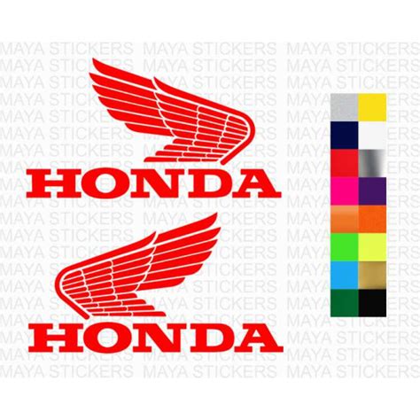 Honda vintage logo decal stickers in custom colors and sizes