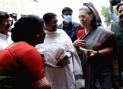 Congress MP Sonia Gandhi arrives at Parliament