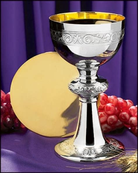 Ornamented Chalice and Paten Set - Trinity Church Supply