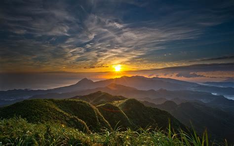 Wallpaper Morning, mountain, sunrise 1920x1200 HD Picture, Image