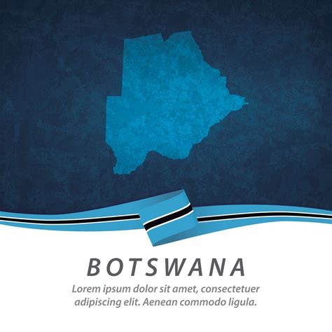 Botswana flag with map 2711292 Vector Art at Vecteezy