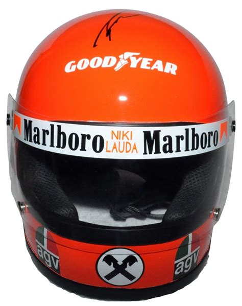 Niki Lauda Signed 1975 Full Scale Replica Helmet – Formula World Shop Inc.