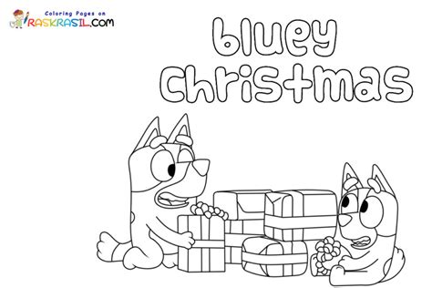 Bluey Christmas Coloring Pages