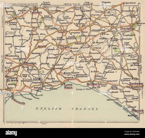 Jurassic coast map for dorset hi-res stock photography and images - Alamy