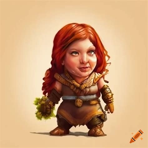 Create a photo of a dwarf woman