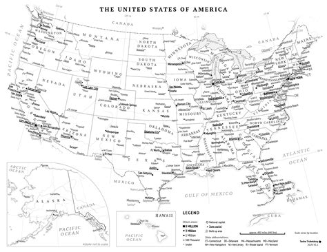 Printable Us Map With Cities - Alaine Leonelle