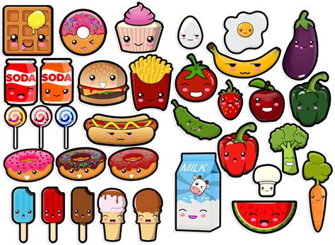 Image result for kawaii food | Dibujos bonitos de comida, Garabatos kawaii, Pegatinas bonitas