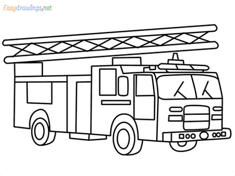 Discover more than 75 fire truck sketch easy super hot - seven.edu.vn