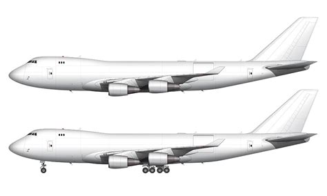 Boeing 747-400F (SCD and BCF) blank illustration templates – Norebbo