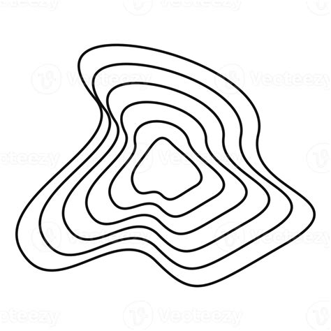 Organic forms with dynamic waves lines 11458947 PNG