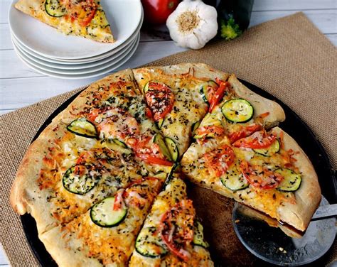 Three Cheese Garden Pizza Recipe on the Grill