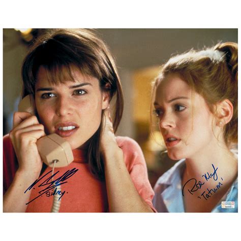 Neve Campbell, Rose McGowan Autographed Scream Sidney Prescott and Tat – Celebrity Authentics