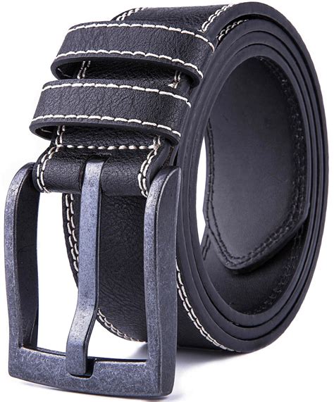 Genuine Leather Dress Belts For Men - Mens Belt For Suits, Jeans, Uniform With Single Prong ...