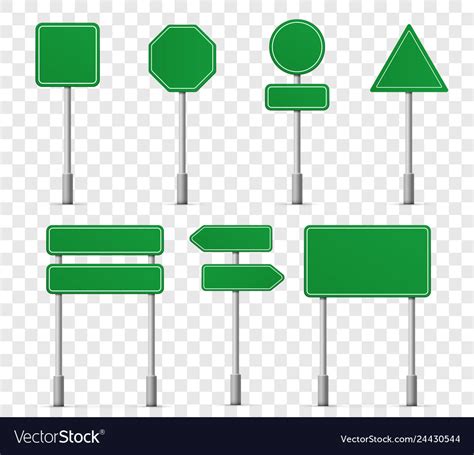 Road board highway signs icons street signboard Vector Image