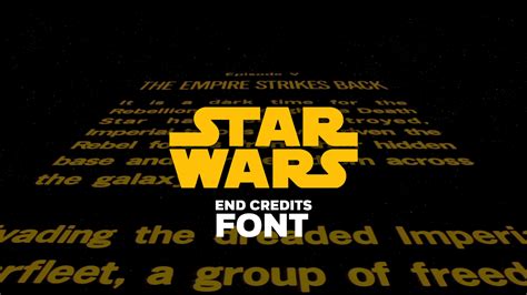 Star Wars End Credits Font - Graphic Pie