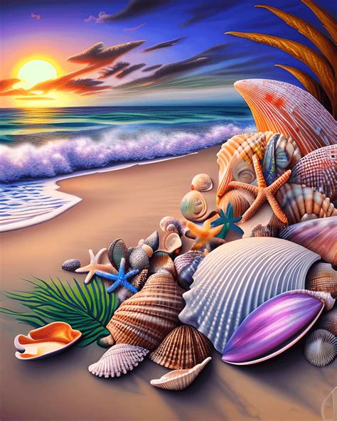 Solve Mystical Beach Sunset jigsaw puzzle online with 120 pieces