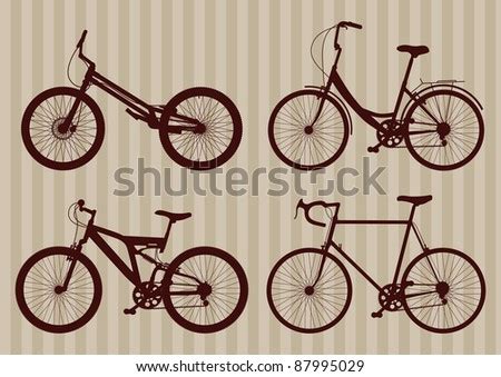 Vintage Bicycle Illustration Collection - 87995029 : Shutterstock