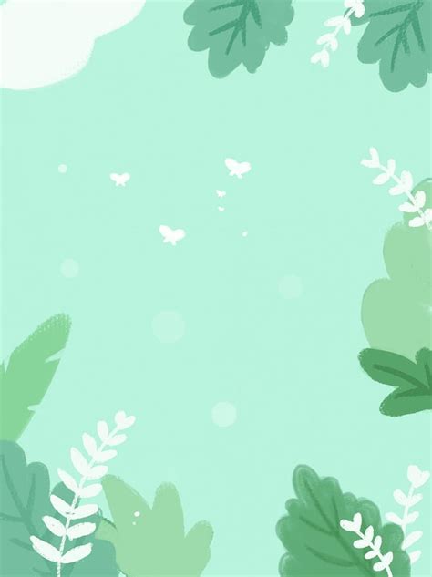 Green Summer Fresh Minimalist Leaf Background. Mint green , Pastel background , Leaf background ...