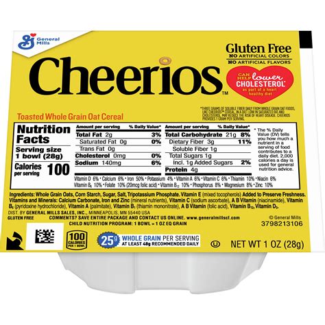 Cheerios Cereal Nutrition Information - Home Alqu