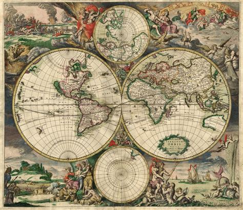 Ancient World Map From 1689 Free Stock Photo - Public Domain Pictures