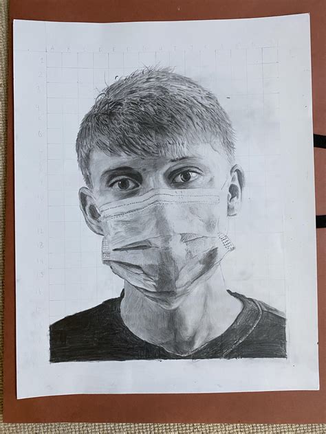 Covid 9th grade Self-Portrait , Me, Pencil, 2020 : r/Art