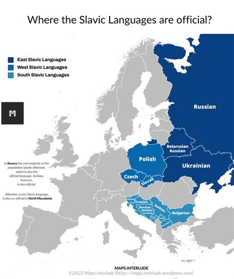 Where the Slavic Languages are official? by... - Maps on the Web