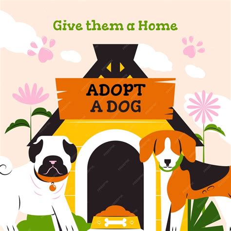 Free Vector | Flat adopt a dog illustration