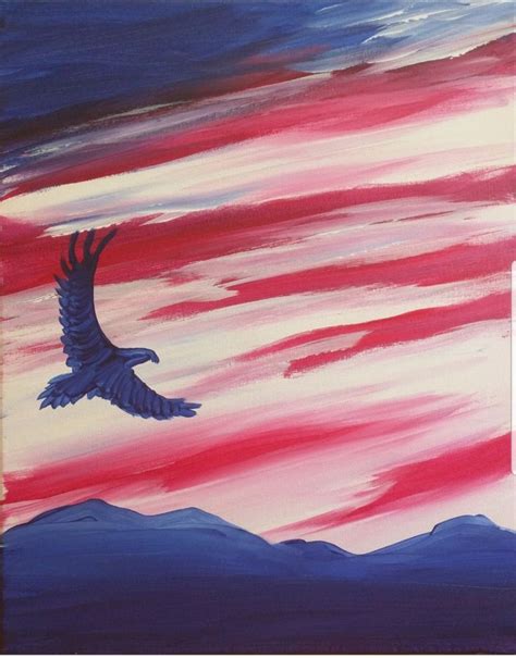 Pin by Fallon Vachon on Patriotic Skies | Eagle painting, American flag painting, Flag painting