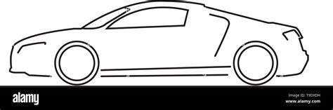 Car side view line drawing vector hi-res stock photography and images ...