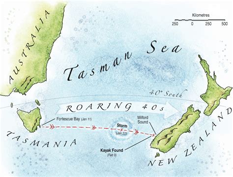 Tasman Sea Map