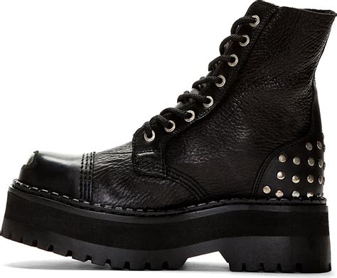 Black steel toe combat boots - hrompoly