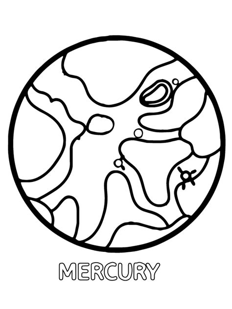 Planet Mercury Coloring Page - Free Printable Coloring Pages for Kids