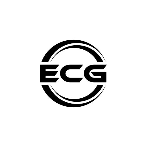 ECG letter logo design in illustration. Vector logo, calligraphy ...