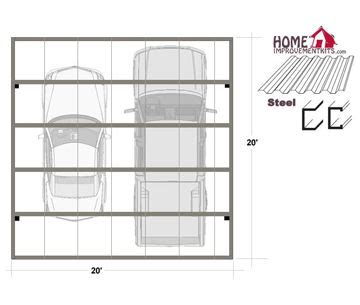 Do It Yourself Patio Covers - Carport Kits - Screen Enclosures - arbors. 18' x 18' Steel Carport kit