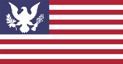 United States Flag, but instead of Stars it's an American Eagle. : vexillology