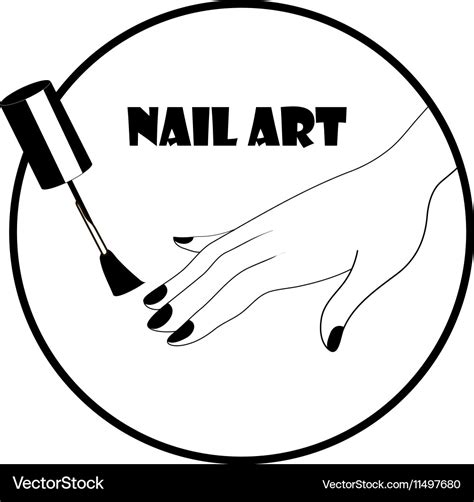 Nail art logo Royalty Free Vector Image - VectorStock