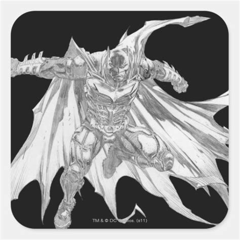 Batman with cape Drawing Sticker | Zazzle