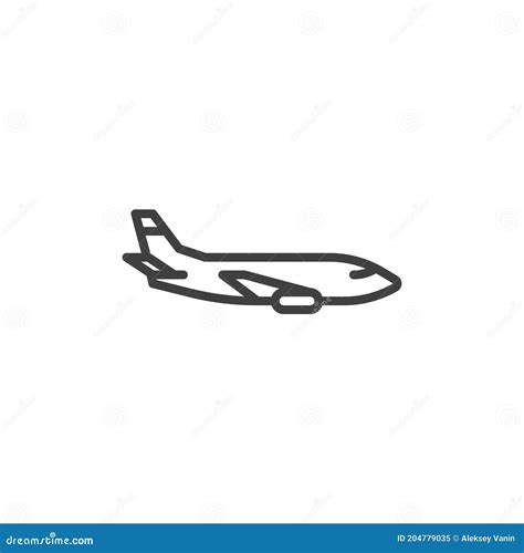 Airplane Side View. Cartoon Passenger Jet Icon Vector Illustration | CartoonDealer.com #265534480