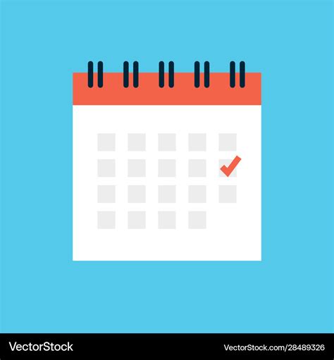 Calendar icon graphic appointment flat Royalty Free Vector