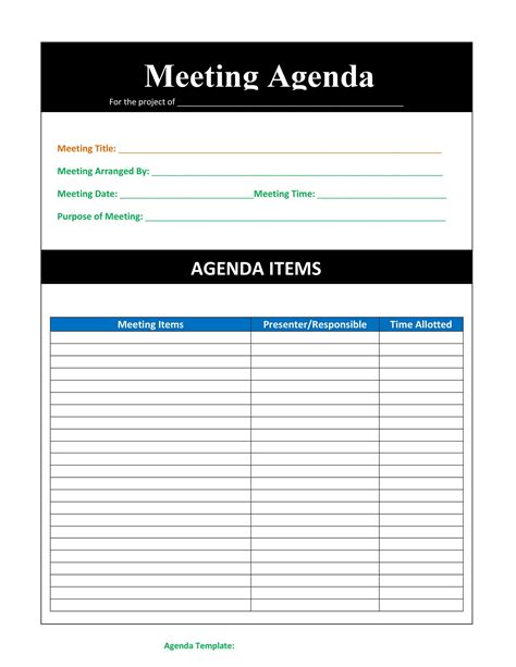 46 Effective Meeting Agenda Templates ᐅ TemplateLab