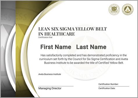 Lean Six Sigma Yellow Belt Training & Certification in Healthcare