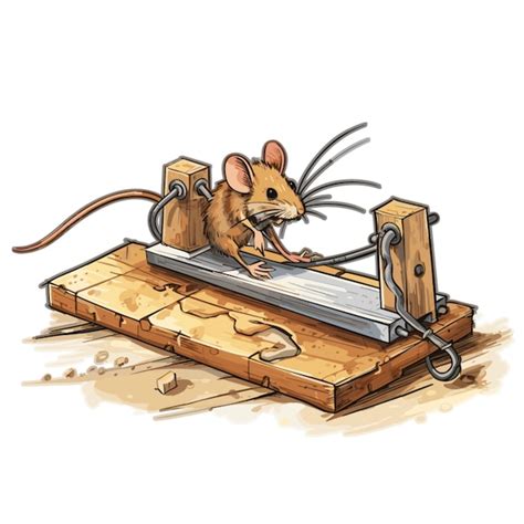 Premium Vector | Mouse trap vector on white background