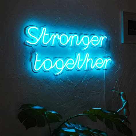 Stronger Together Aesthetic Neon Sign | Liuyang Lamps