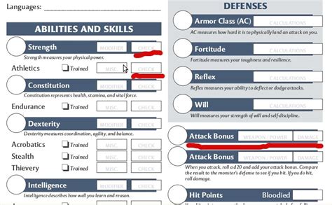 dnd 4e - How do I fill the DnD 4E Essentials Character Sheets? - clarifications - Role-playing ...