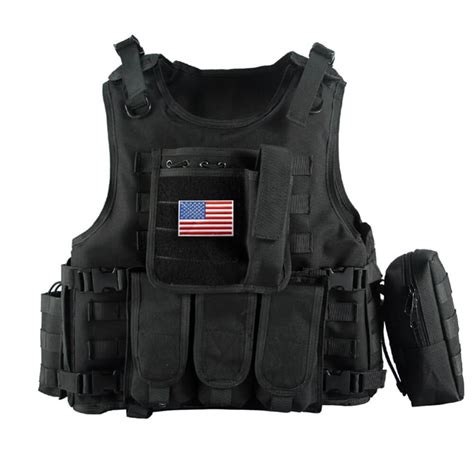 Military MOLLE Tactical Vest w/ Bulletproof Plate Insert - NinjaReady