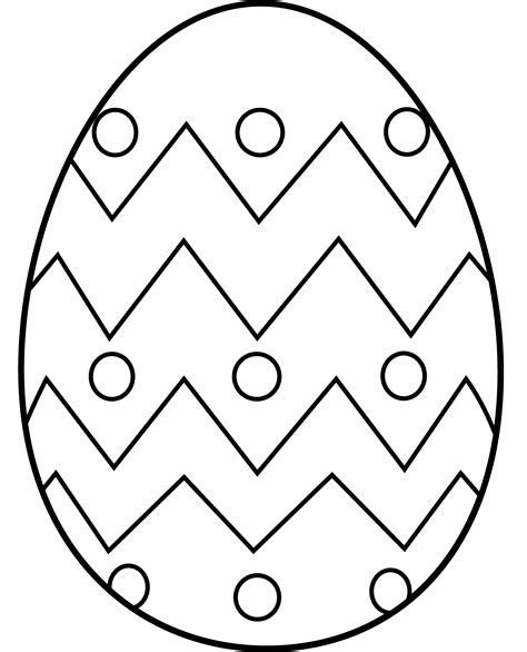 Easter Egg Coloring Page - Free Clip Art