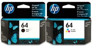 Genuine HP 64 Black and Color Ink Cartridge - 2 Pack-1234781